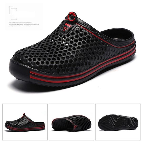 

polali womens 2022 summer sandals fashion hollow out breathable beach slides flip flops eva massage slippers sandal, Black