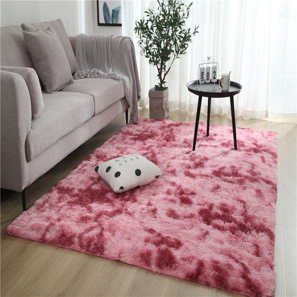 

carpets modern home rug tie dyeing plush soft carpet for living room bedroom anti-slip floor mats water absorption rugs