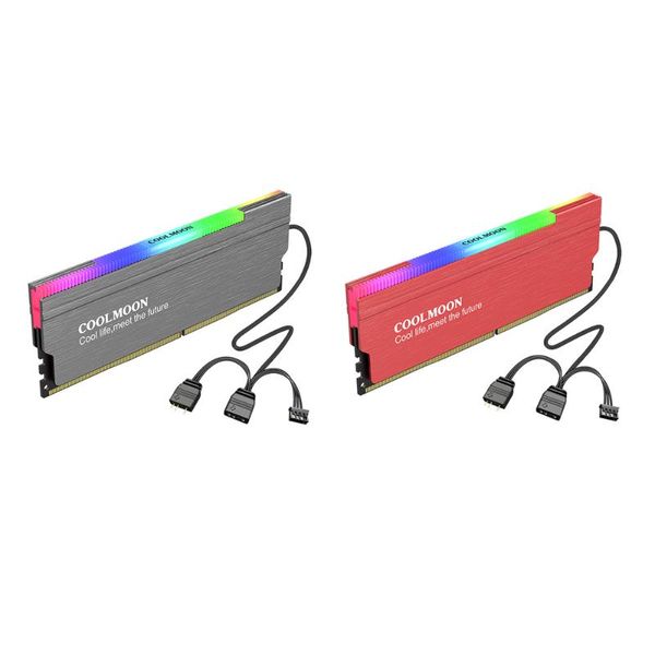 

fans & coolings coolmoonÂ 5v argb memory cooler for narrow/wide/single/dual sided ram aluminium alloy heatsink support syncing lighting effec
