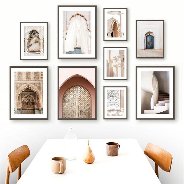 

paintings morocco door poster arabic architecture canvas painting islamic wall art prints mosque posters living room decorpictures