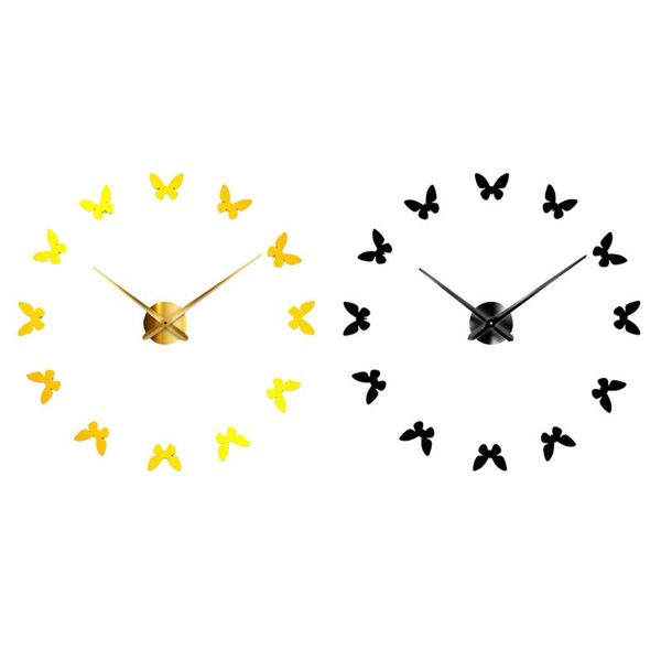 

3d diy wall clock mirror surface mute stick clock for home l decor