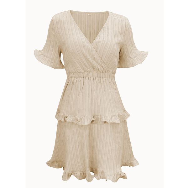 

spring and summer womens casual clothing cake pleated dress, Black;gray