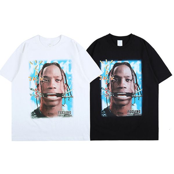 

digital cactus jack travis scott t of men's women summer shirt k6q8, White
