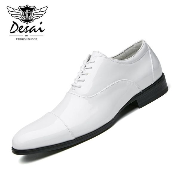 

dress shoes large size 37-52 patent leather three-joint white officer business men formal wear shoe breathable leisure oxfords, Black