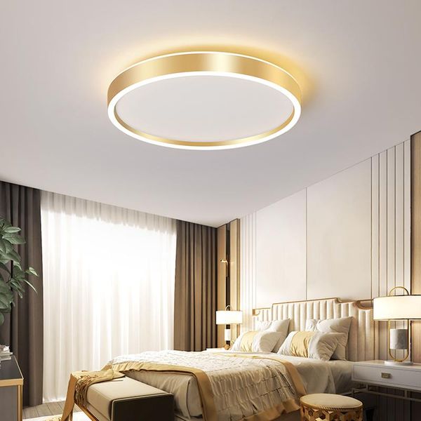 

led ceiling light modern simple round rectangular square panel lamp for living room kitchen bedroom indoor deco black or gold