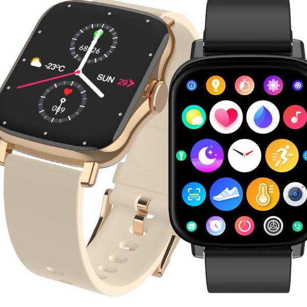 

smart watches f-m08 watch men call real heart rate monitor diy dial 1.69 inch screen smartwatch for android pk p8 gts w26