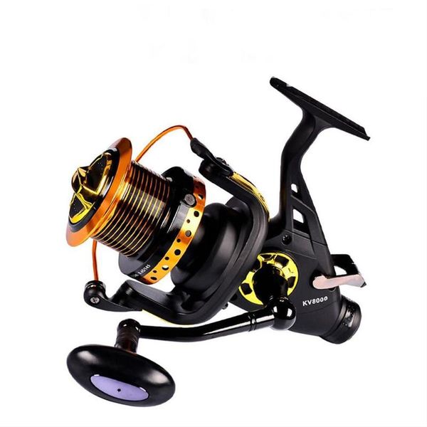 

baitcasting reels kv3000-kv8000 dual discharge strength reel fish sea carp fishing wiring baitfeeder 13 + 1bb vertical axle rear front drag