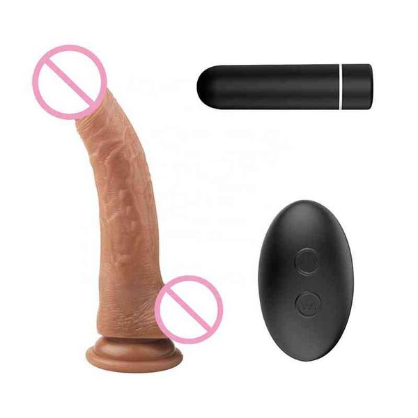 Nxy Dildos Dongs Hanasnake D 3002 Vibratore liquido a doppio strato Silicone reale per uomo e donna Artificia elastico 0106