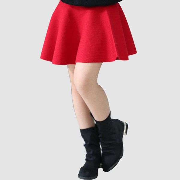 

skirts girls clothing 2021 brand winter school stretchy high-waisted knitted pettiskirts mini plaid skirt for constume, Blue