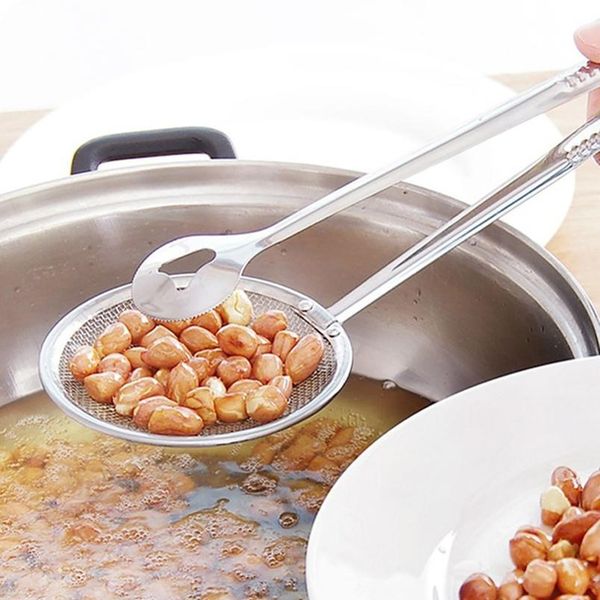 

food clip drain oil fried mesh strainer kitchen cooking colander drainer utensil tong bbq buffet oil-frying kit qylrgc