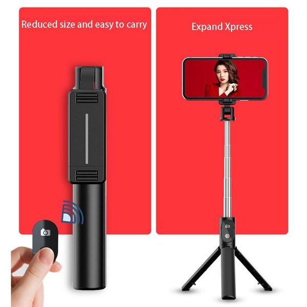 

selfie monopods p30 upgrade wireless bluetooth stick foldable mini handheld tripod expandable monopod with shutter remote for ios/android