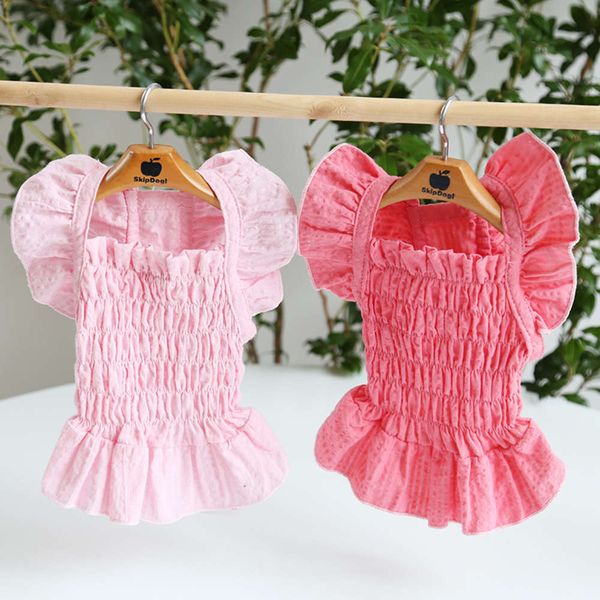 

ysgj 2021 new flying sleeve pleated waist skirt sweet cat drs pet dog drs