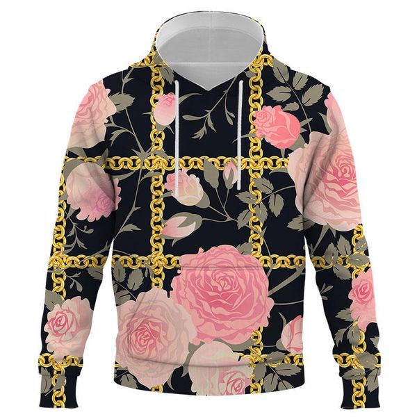 

men's hoodies & sweatshirts fashion 3d printed pullover men women hooded casual long-sleeved hoodie outwear streetwear mens, Black