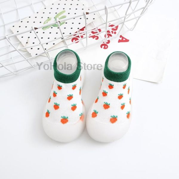 

first walkers children anti-slip shoes toddler baby girl non-slip floor socks boy rubber sole indoor infant strawberry