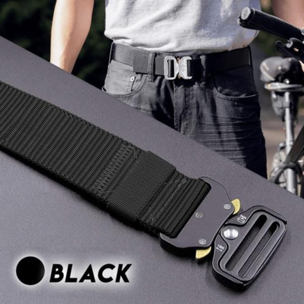 

belts ly 1 pcs men belt waistband nylon metal quick release buckle adjustable for outdoor m99, Black;brown