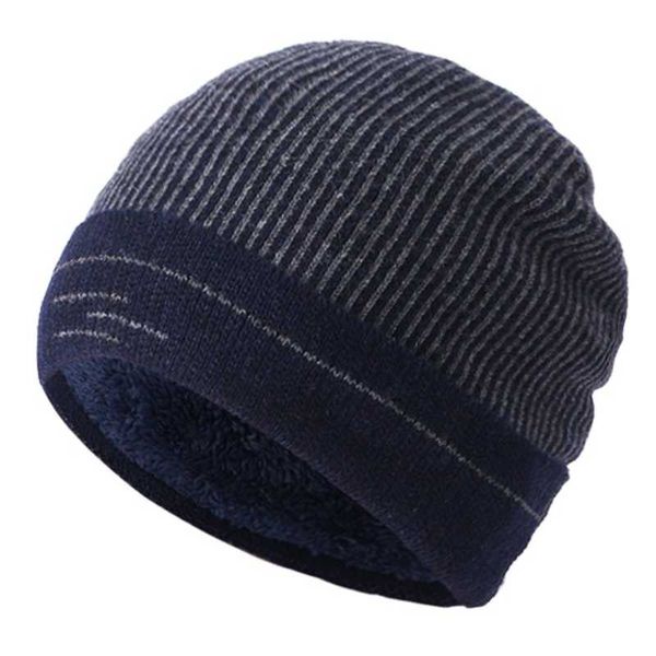 

beanies autumn and winter woolen hats plus velvet thickening men's warm knit cycling outdoor windproof hooded