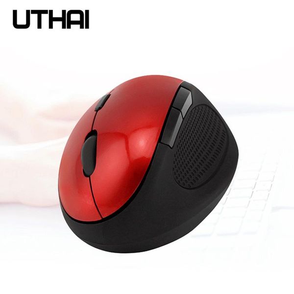 

mice uthai db51 wireless vertical mouse ergonomic 2.4g poelectric grip