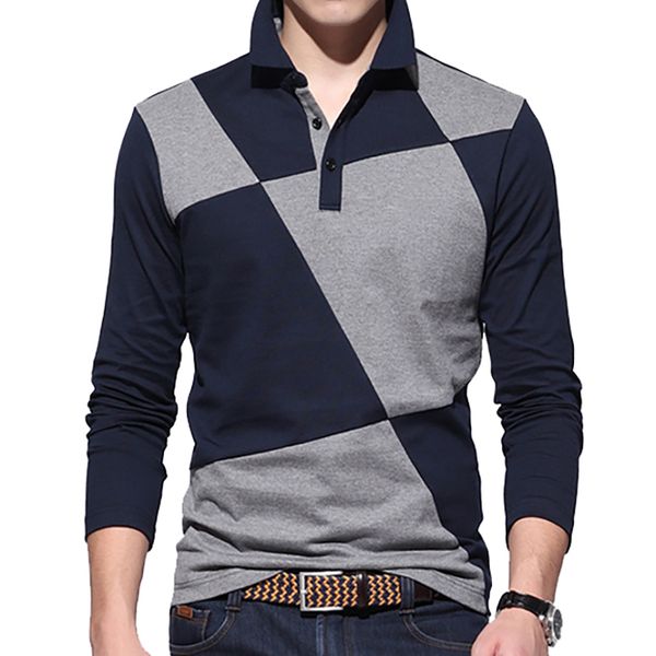 

2021 new brand casual men contrast pattern long sleeve turn down color shirt brands mens clothing z30x, White;black