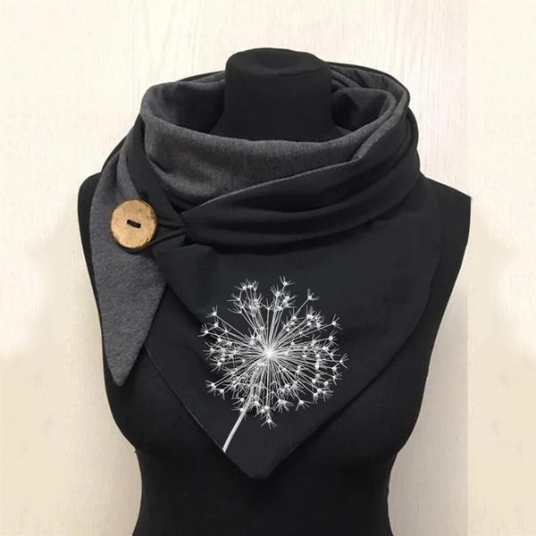 

scarves fashsiualy 2021 fashion printing scarf women button wrap casual warmer ladias warm winter shawls, Blue;gray