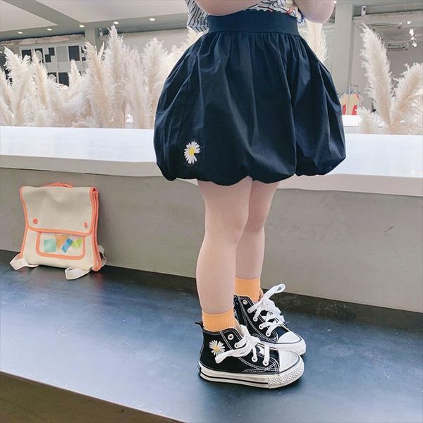 

vidmid girl shorts summer wear foreign style trousers childrens flower kids coton p779, Black