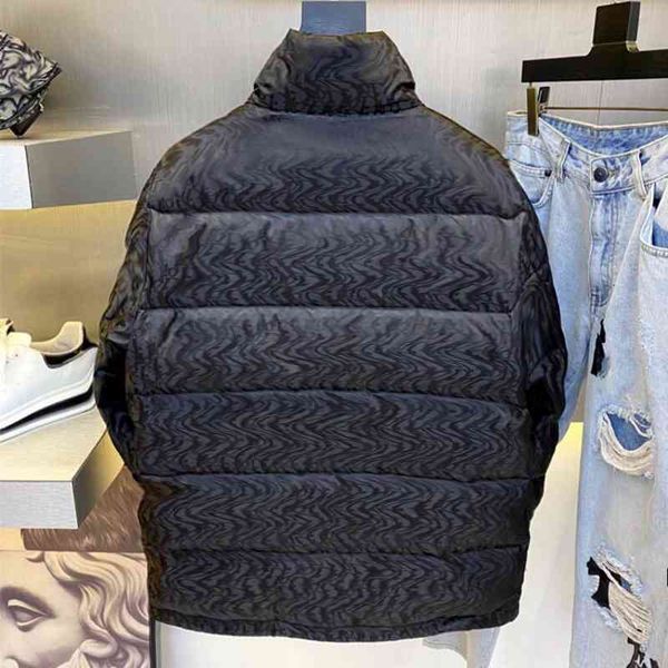 

winter men's jacket coat cotton windbreaker duck down letter printing thick warm parka puffer jackets casual fashion, Black