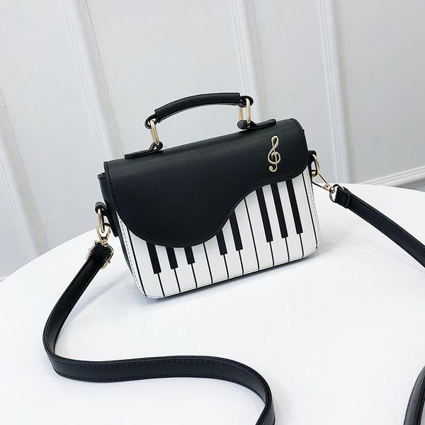 

evening bags personality luxury designer shoulder bag trendy piano handbags women crossbody square handle sling bagbag