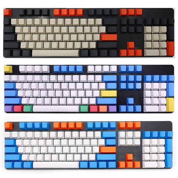 

keyboards 108pcs pbt lightproof no letters key caps replacement for mechanical keyboard