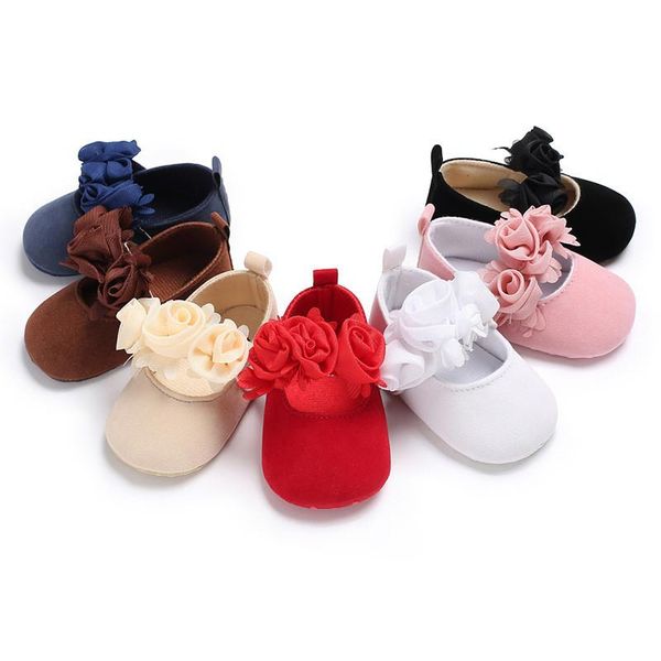 

first walkers born baby girl spring summer prewalker infant cute soft sole anti-slip princess shoes kid flower solid color dance floor shoe