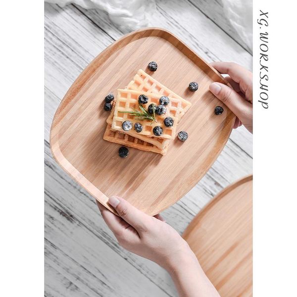 

kitchen storage & organization japan style bamboo dessert tray cake natural friendly and durable simple household tea plate for fruit