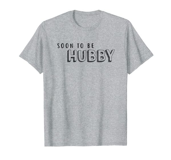 

mens soon to be hubby engagement t-shirt for fiance, White;black