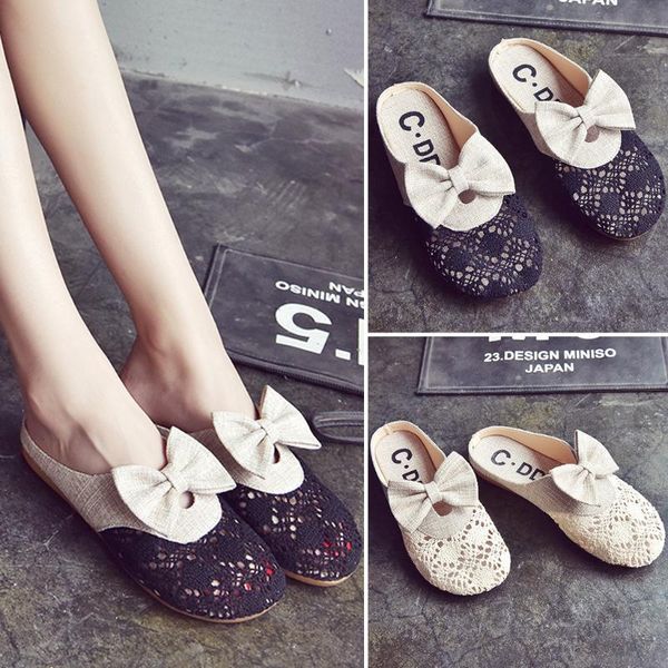 

slippers shoes woman 2021 cover toe lady flat loafers on a wedge med luxury slides fretwork heels girl designer rubber fabric ba, Black