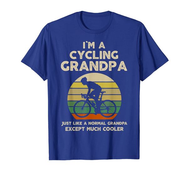 

i'm a cycling grandpa tshirt funny grandpa cyclist gift, White;black