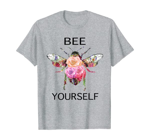 

bee yourself flower t-shirt, White;black