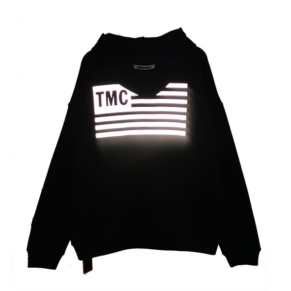 

2020 fear of god essentials 6th la atmosphere limited 3m reflective logo tmc flag hoodie skateboard fog hoody men women hooded sweatshirt, Black