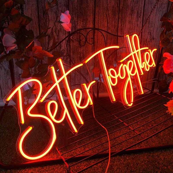 

other event & party supplies custom better together led flex neon light acrylic plexiglass sign letter board background decor