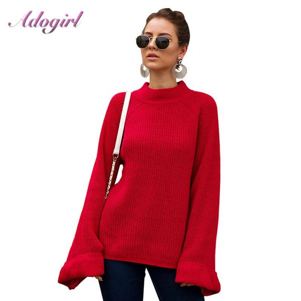 

women's sweaters women 2021 winter casual solid o-neck knitted pullover female loose turtleneck sweater jumper outwear coat, White;black