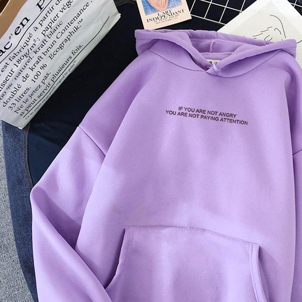 

harajuku hooded sweats long sleeve autumn warm womens clothing teens girls funny letter oversized hoodies women sweatshirts, Black