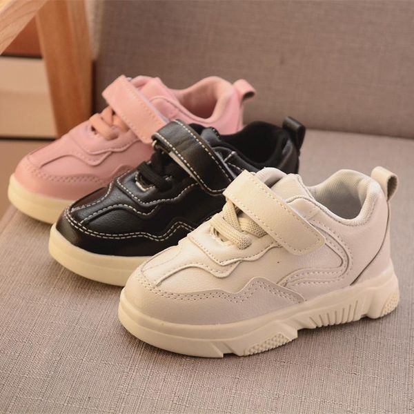 

sneakers kids shoes for girls children boys summer casual sneaker soft sole pu running sport baby 21-30, Black;red