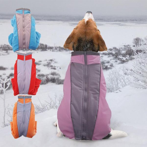

dog apparel pet overalls for small boy/girl reflective clothes winter warm cotton puppy down jacket costume
