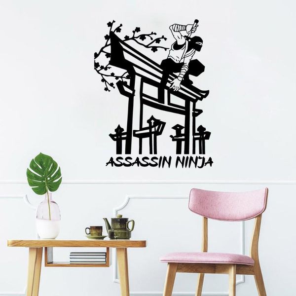 

wall stickers romantic ninja decal removable mural poster kids room nature decor diy pvc home decoration accessories