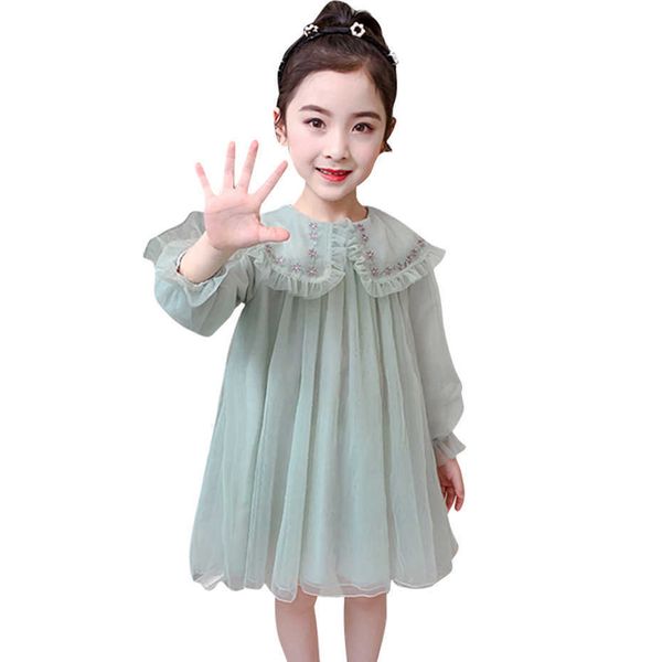 

teenage girls dress floral es for girl embroidery princess children mesh childrens clothing 6 8 10 12 14 210528, Red;yellow