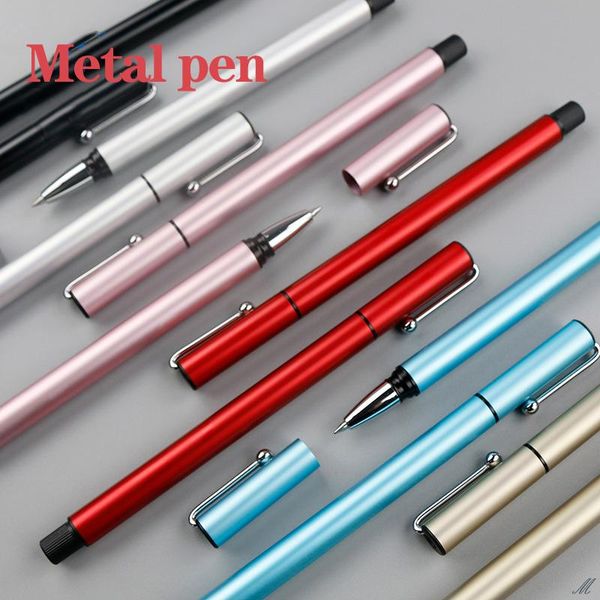 

gel pens 3pcs/lot metal neutral pen signature ballpoint commercial ball for school office stationery gift