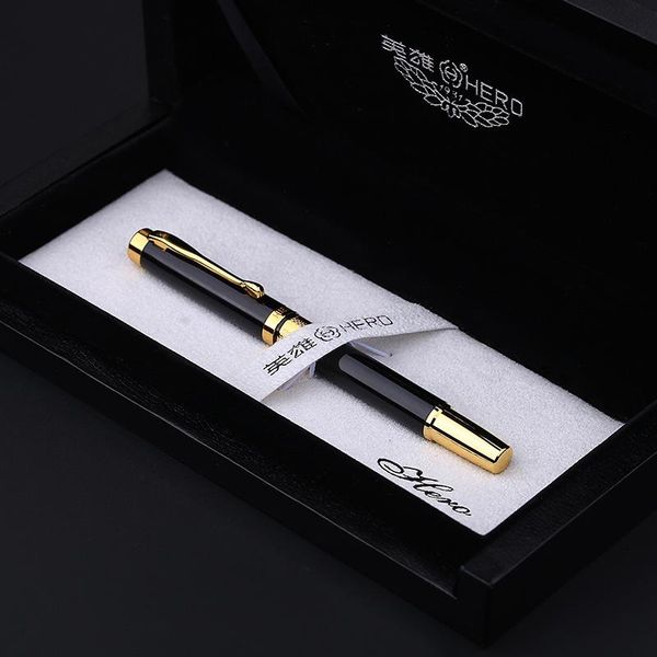 

ballpoint pens gift box pen 760 roller ball with original case metal signature business 0.5mm, Blue;orange
