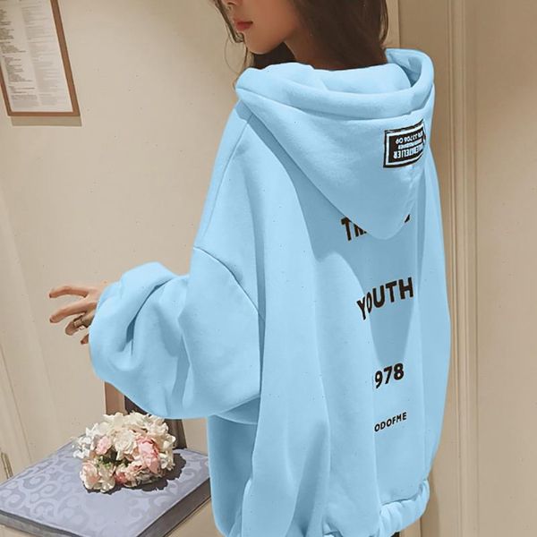 

womens loose large size zipper sweatshirt letter print thickening plus men women print hoodies sweatshirts harajuku sweatshirt, Black