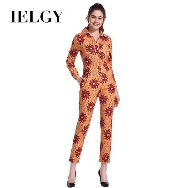 

women's jumpsuits & rompers ielgy sequin jumpsuit printed with lapel buttons, Black;white