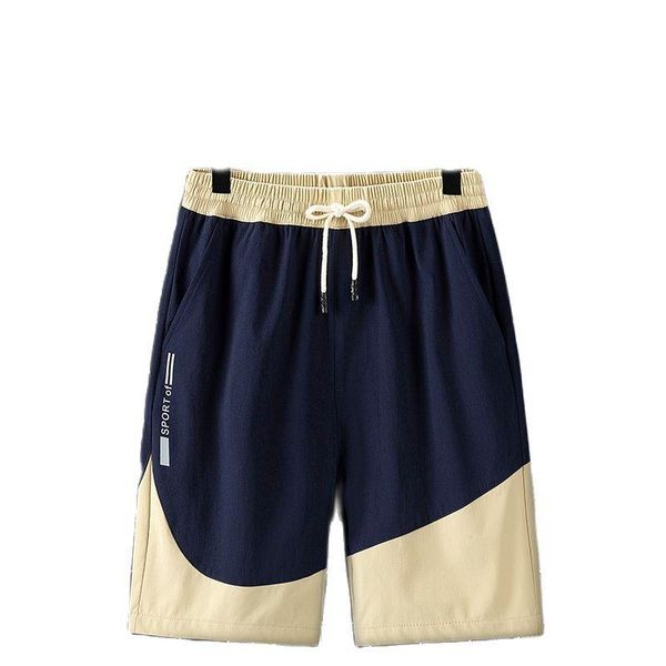 

men's shorts 2021 personality fashion sports splicing 5 pants, White;black