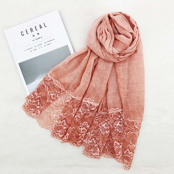

transparent lace broken flower cotton hemp scarf sunscreen shawl beach towel muslim headscarf, Blue;black