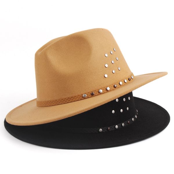 

wide brim hats men women hat female autumn formal wedding dress camel black white fedora felted classic jazz winter, Blue;gray