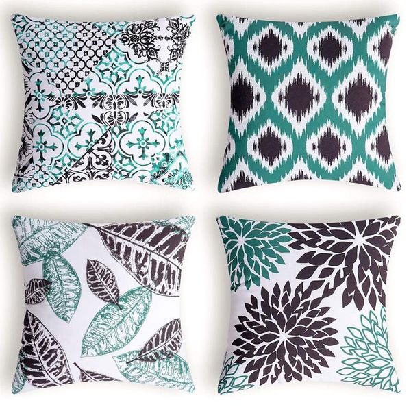 

cushion/decorative pillow tropical leaf geometric printing cushion cover 45*45 polyester throw sofa home decor decoration decorative