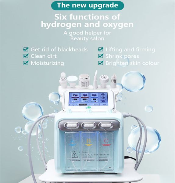 Профессиональная технология Кореи Многофункциональный кислородный струй 6 в 1 отбеливание маленький пузырьковый красота оксигенмикроко Дермабразия Hydra Oxyge лицевая машина